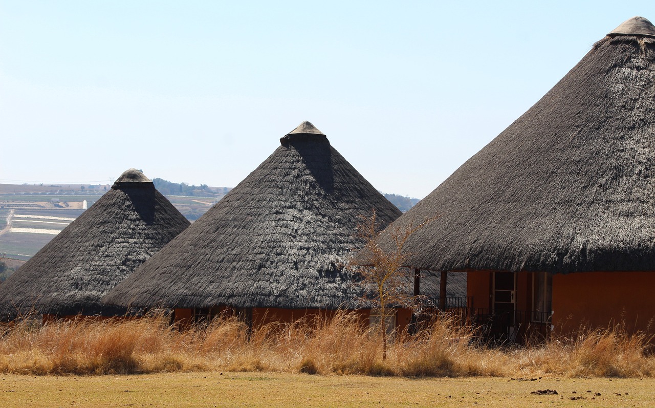 african village huts rural culture